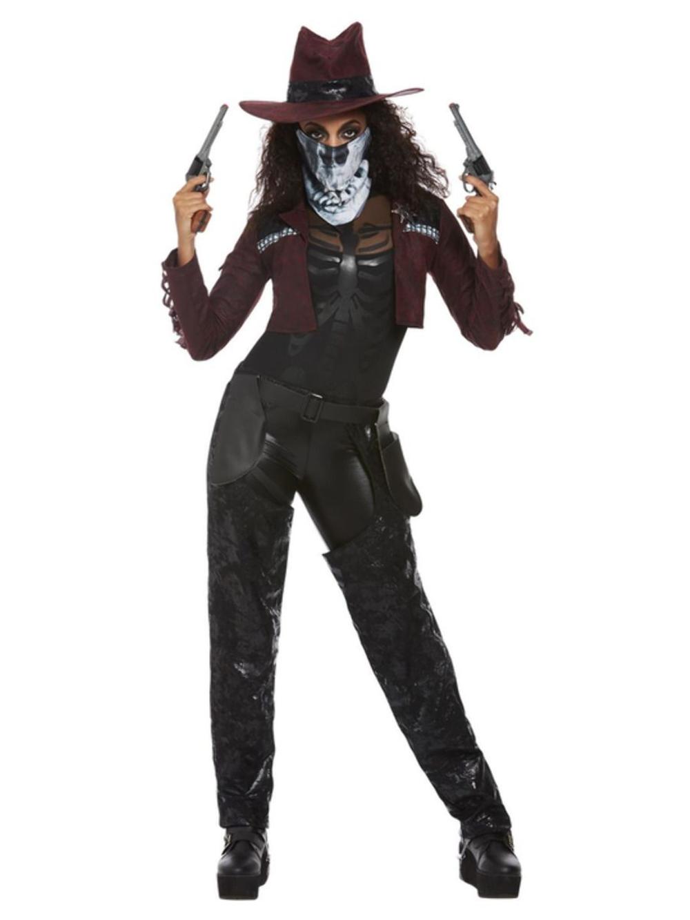 Deluxe Dark Spirt Western Cowgirl Costume Halloween Costumes Mega